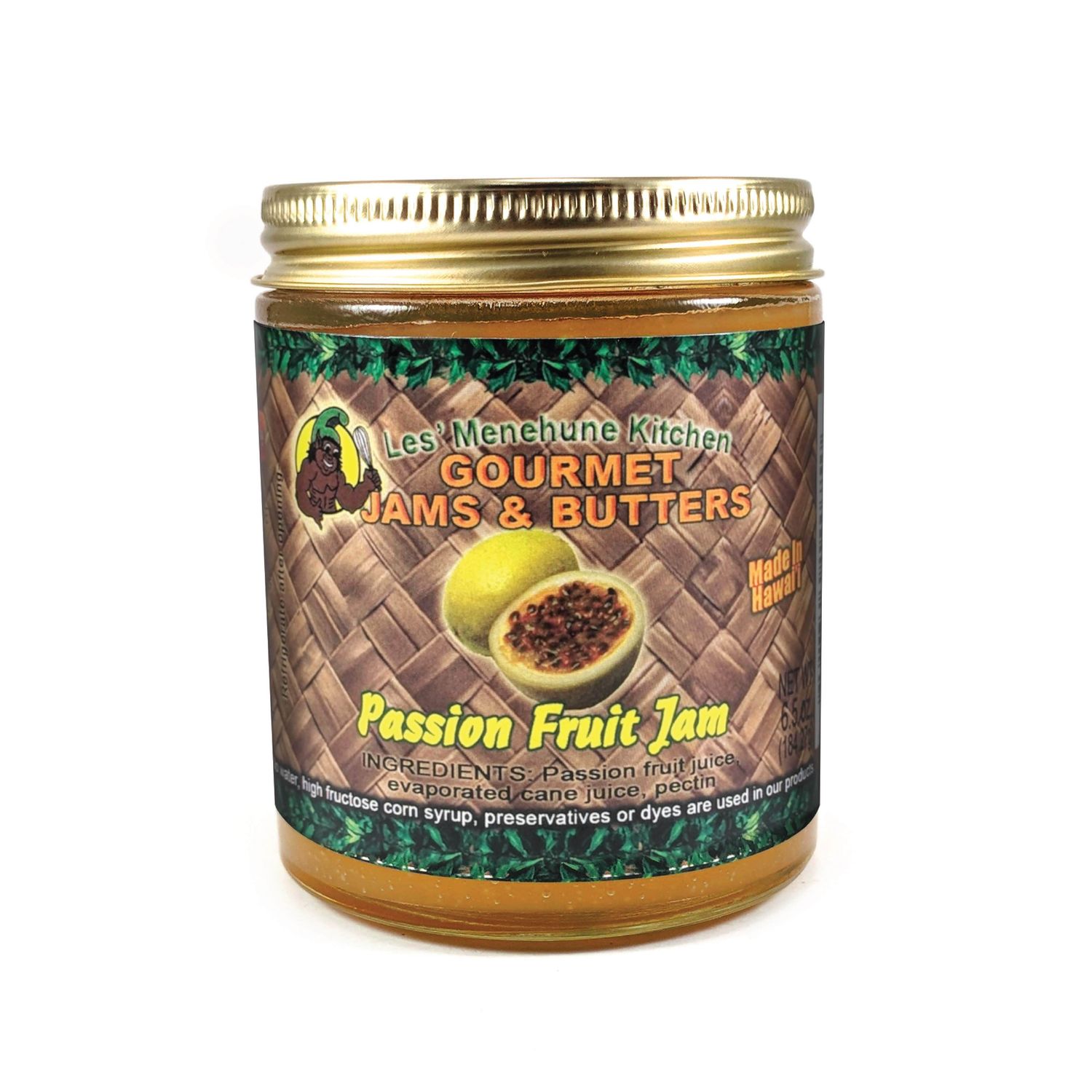 Les&#39; Menehune Kitchen, Passion Fruit Jam (6.5 Oz.)