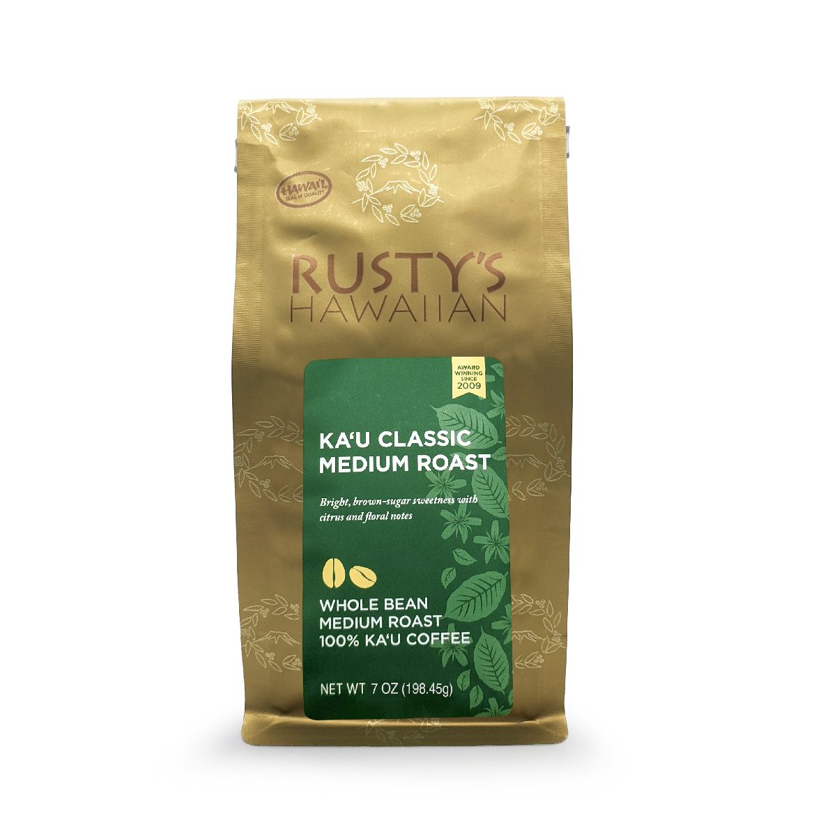 Rusty&#39;s Hawaiian, Ka&#39;u Medium Roast Whole Bean Coffee (7 Oz.)