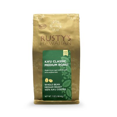 Rusty&#39;s Hawaiian, Ka&#39;u Medium Roast Whole Bean Coffee (7 Oz.)