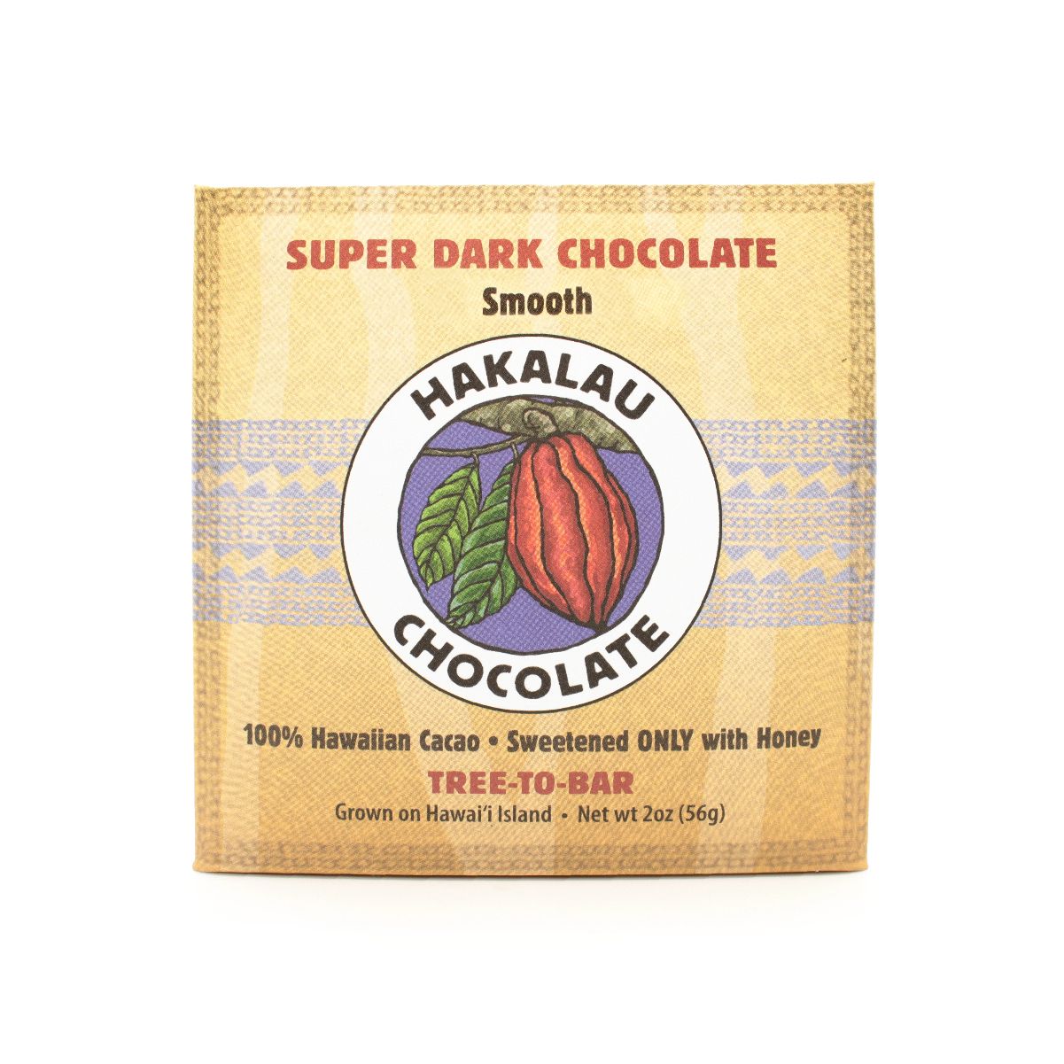 Hakalau Chocolate, Smooth 80% Dark Chocolate Bar (1.9 Oz.)