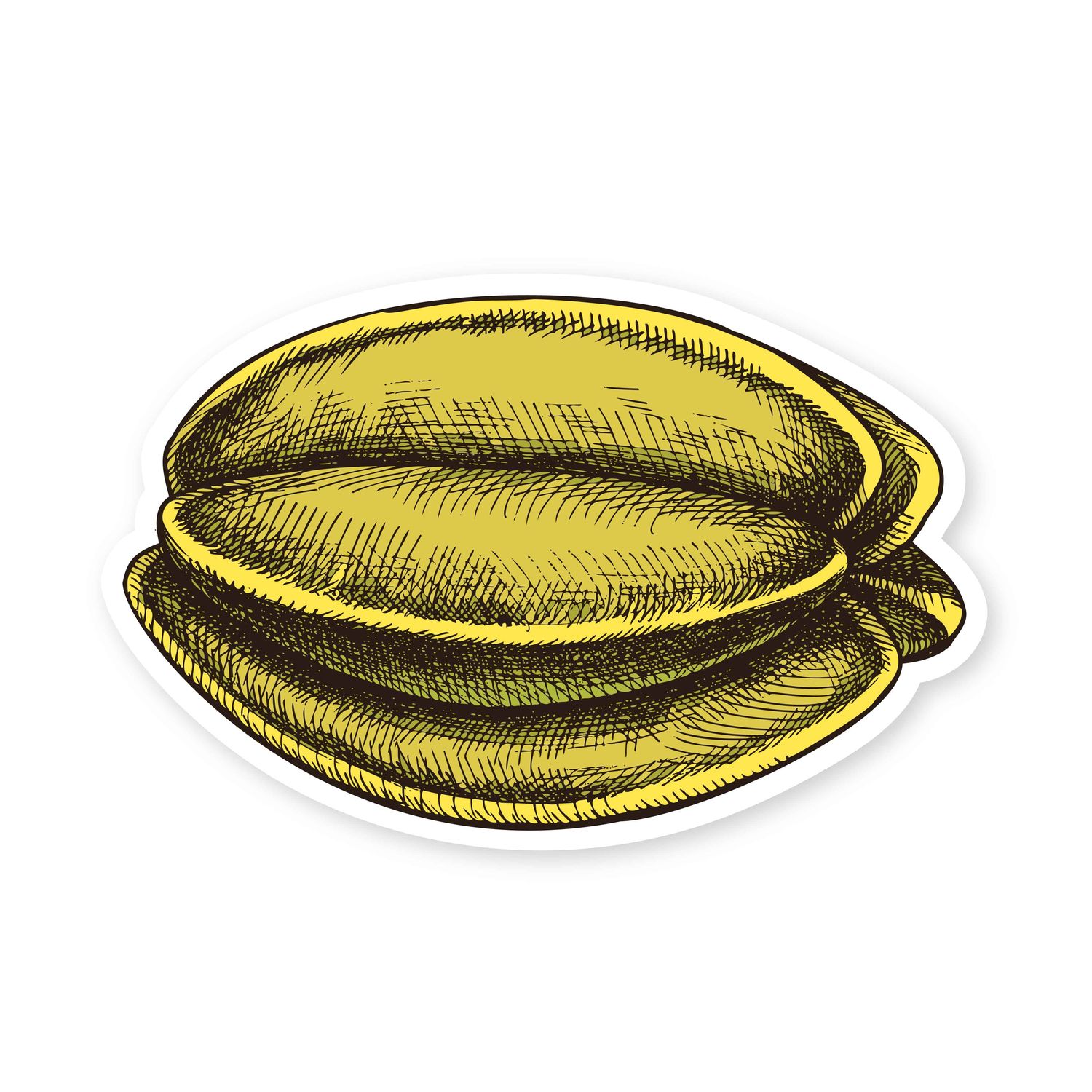 Sticker, Fruit - Starfruit (2.5&quot; x 1.5&quot;)