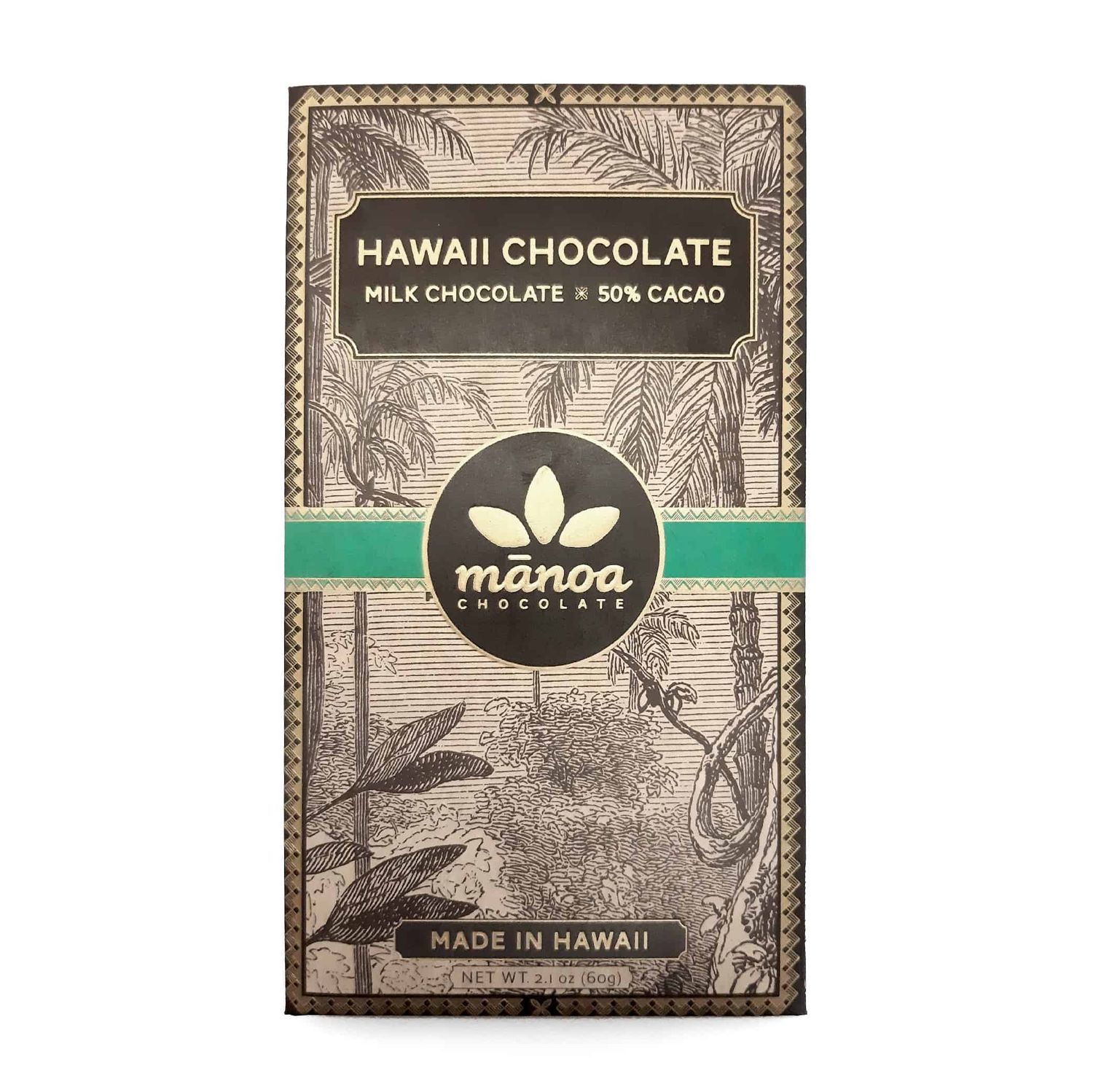 Mānoa Chocolate, 50% Milk Chocolate Bar (1.8 Oz.)
