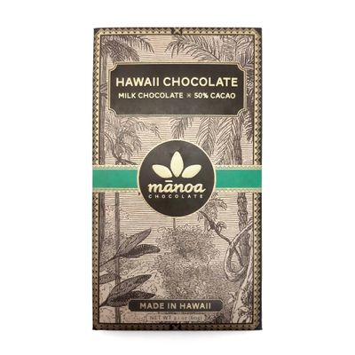 Mānoa Chocolate, 50% Milk Chocolate Bar (1.8 Oz.)