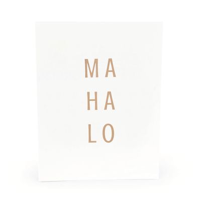 Card, Thank You - Mahalo Stacked (Localicreative)