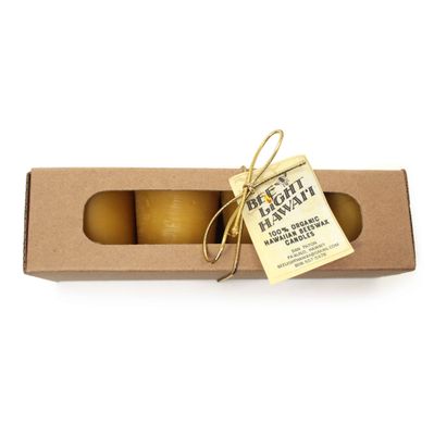 Bee Light Hawaii, Votive Beeswax Candles(4 Pack)