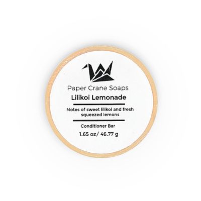 Paper Crane Soaps, Conditioner Bar - Lilikoi Lemonade (1.65 Oz.)