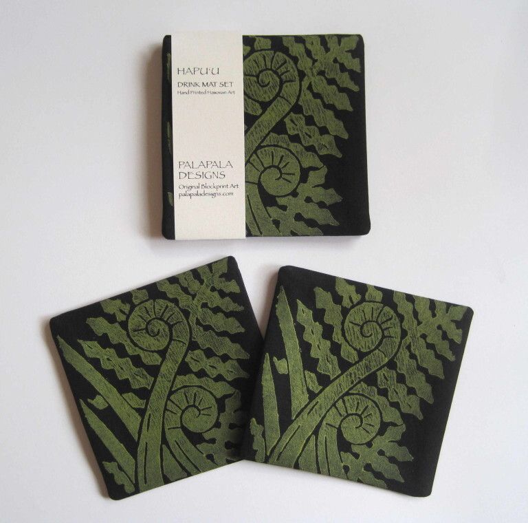 Drink Coaster Set, Palapala Designs - Hapu&#39;u