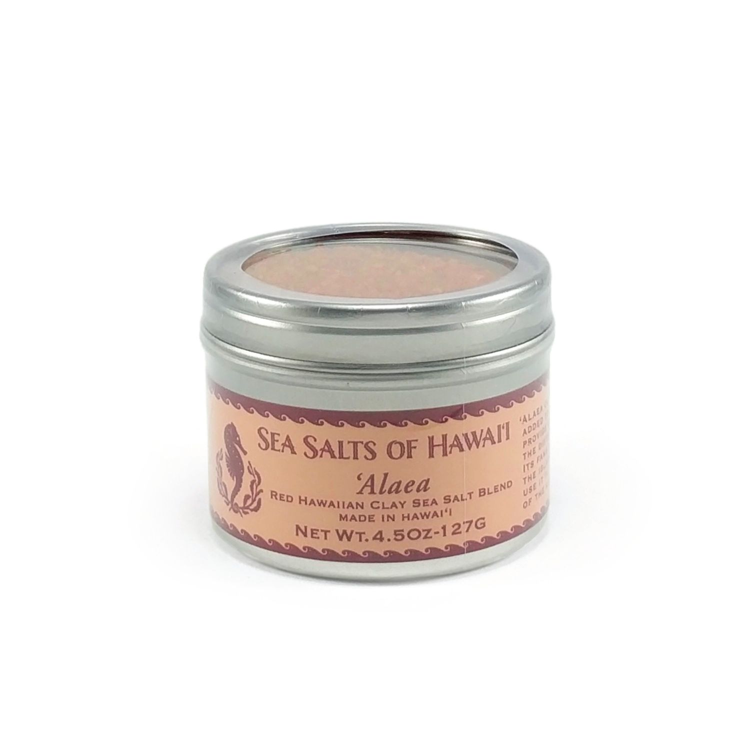 Sea Salts Of Hawaii Metal Tin - Coarse Red Alaea Sea Salt (4.5 Oz.)
