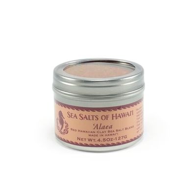 Sea Salts Of Hawaii Metal Tin - Coarse Red Alaea Sea Salt (4.5 Oz.)