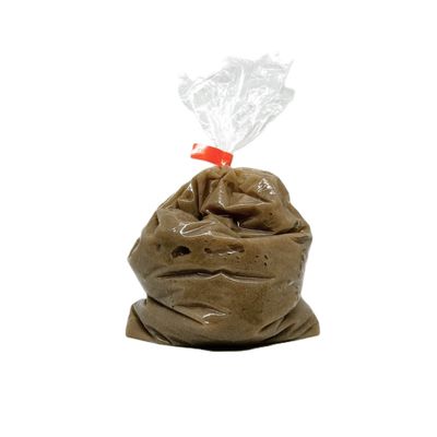 A 16oz clear, plastic bag of fresh Waipiʻo poi.