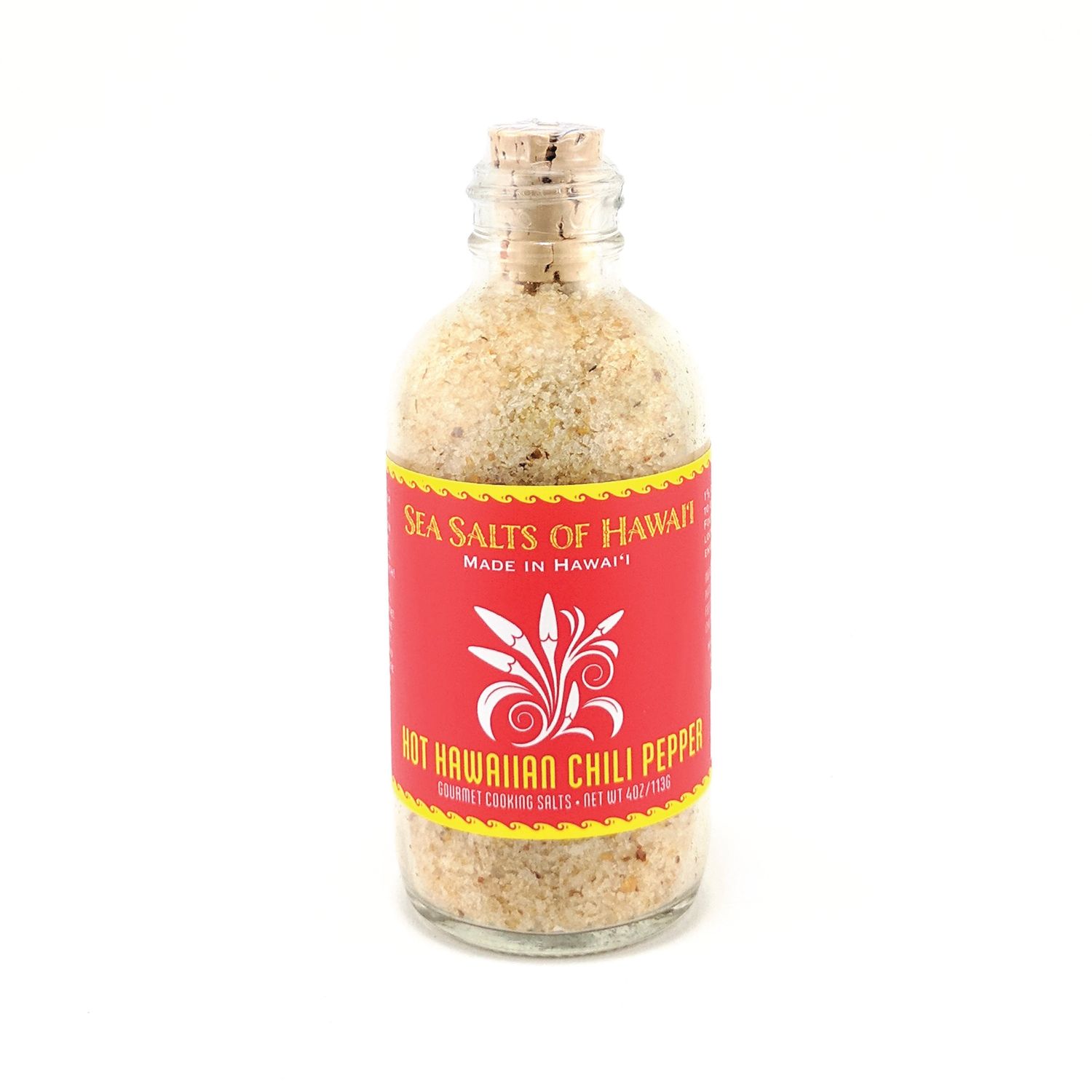 Sea Salts Of Hawaii Glass Bottle - Coarse Chili Pepper Sea Salt