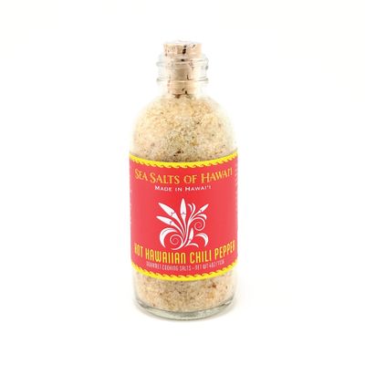 Sea Salts Of Hawaii Glass Bottle - Coarse Chili Pepper Sea Salt