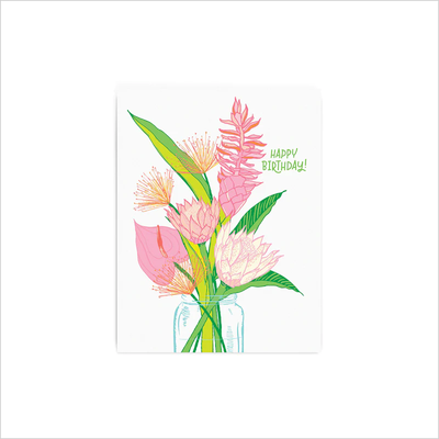 Card, Birthday - Protea Bouquet (Nico Made)