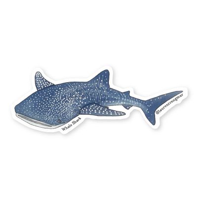 Sticker, Lauren Trangmar - Whale Shark (2.2&quot; x 3&quot;)