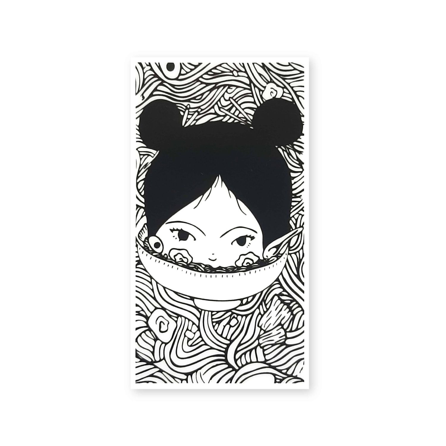Sticker, Sunny Weeks - Ramen Girl (2&quot; x 3&quot;)