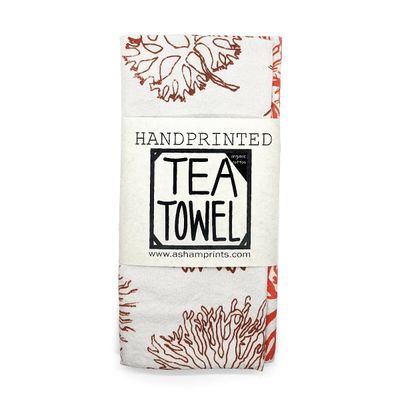 Tea Towel, A. Sham - Limu Coral (Organic Cotton)