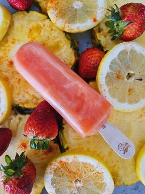 Pop Culture Artisan Pops, Li Hing Strawberry Pineapple Lemonade