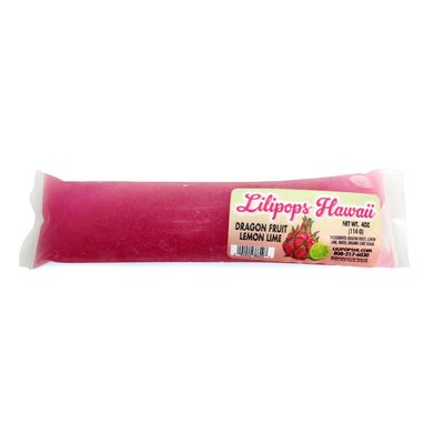 Lilipops Hawaii, Frozen Dragonfruit Lime Ice Pop (4 Oz.)