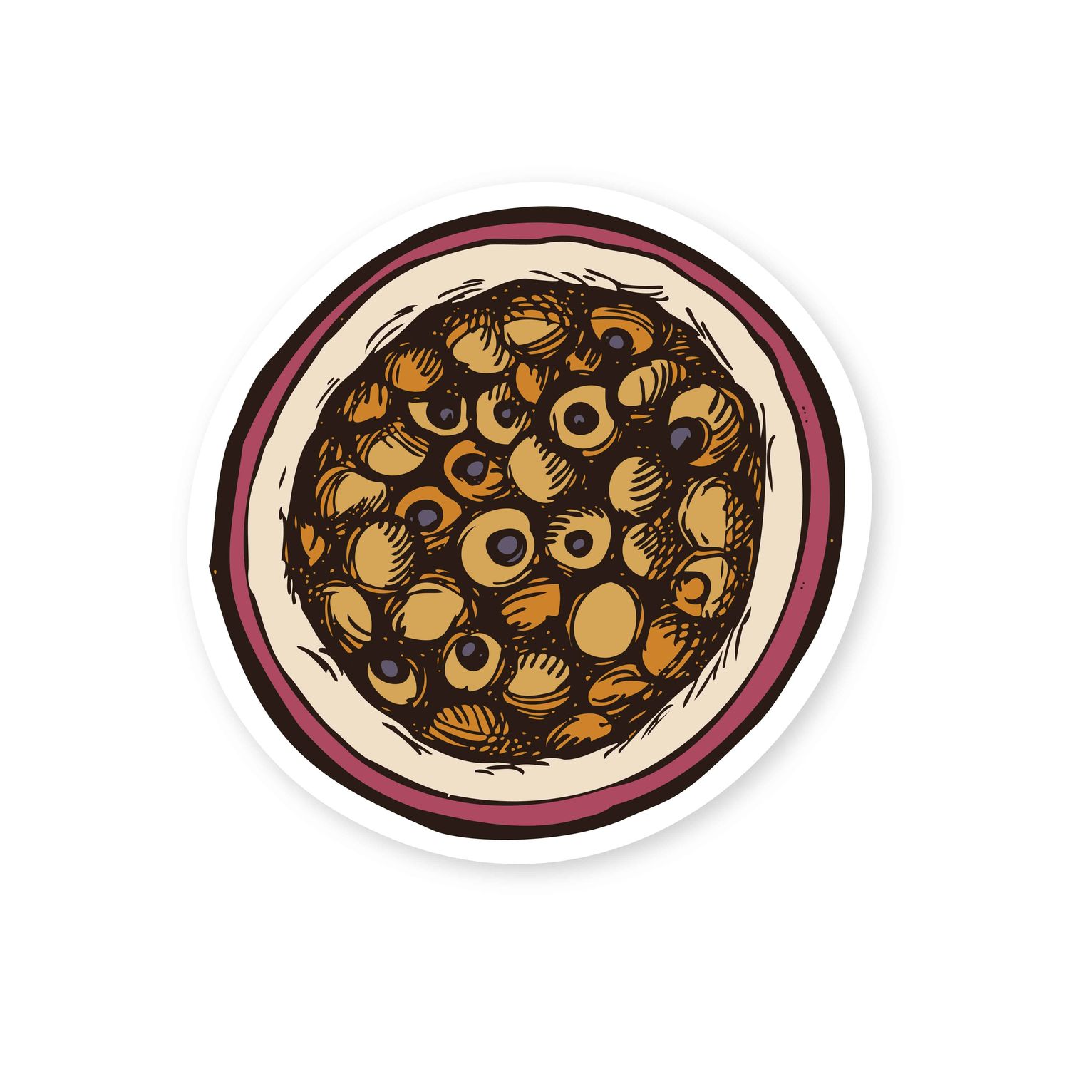 Sticker, Fruit - Passion Fruit (1.8&quot; x 1.8&quot;)