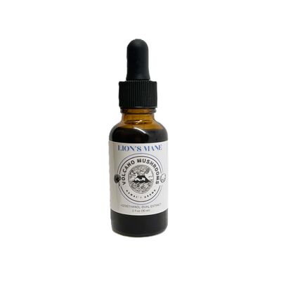 Volcano Mushrooms, Lion&#39;s Mane Dual Extract (1 Oz.)