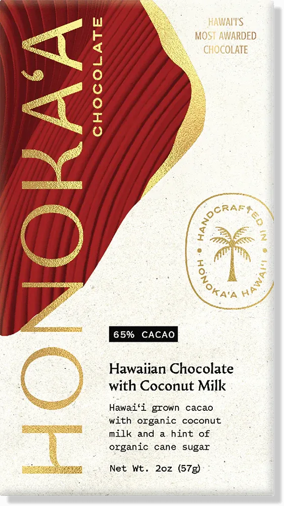 Chocolate Bar, Honokaʻa Chocolate Co. - Coconut Dark Milk Bar