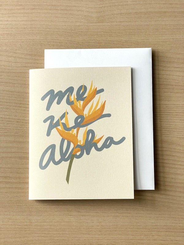 Card, Love - Me Ke Aloha, Bird of Paradise (Posted Hawai&#39;i)