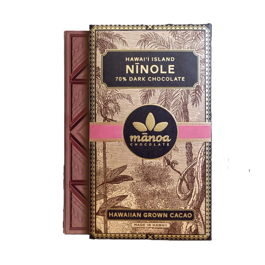 Mānoa Chocolate Co. - Nīnole 70% Dark Chocolate Bar (2 oz.)