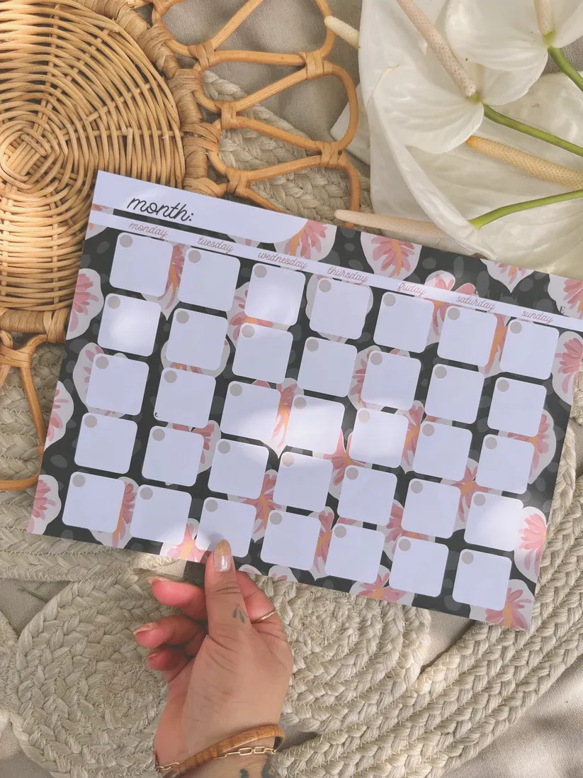 Monthly Notepad, Home Sweet Hilo Black Sands (Bujo Bae)