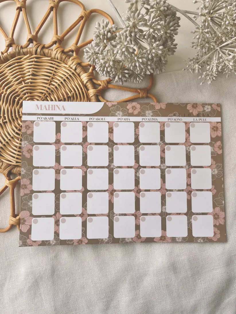 Monthly Notepad, ʻIlima in ʻĀkala, ʻOlelo Hawaii (Bujo Bae)