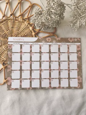 Monthly Notepad, ʻIlima in ʻĀkala, ʻOlelo Hawaii (Bujo Bae)