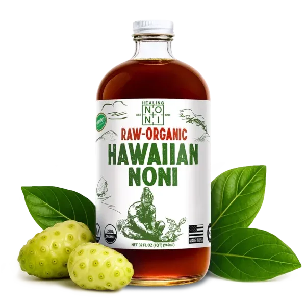 Healing Noni, Raw Organic Hawaiian Noni Juice (32 Oz.)