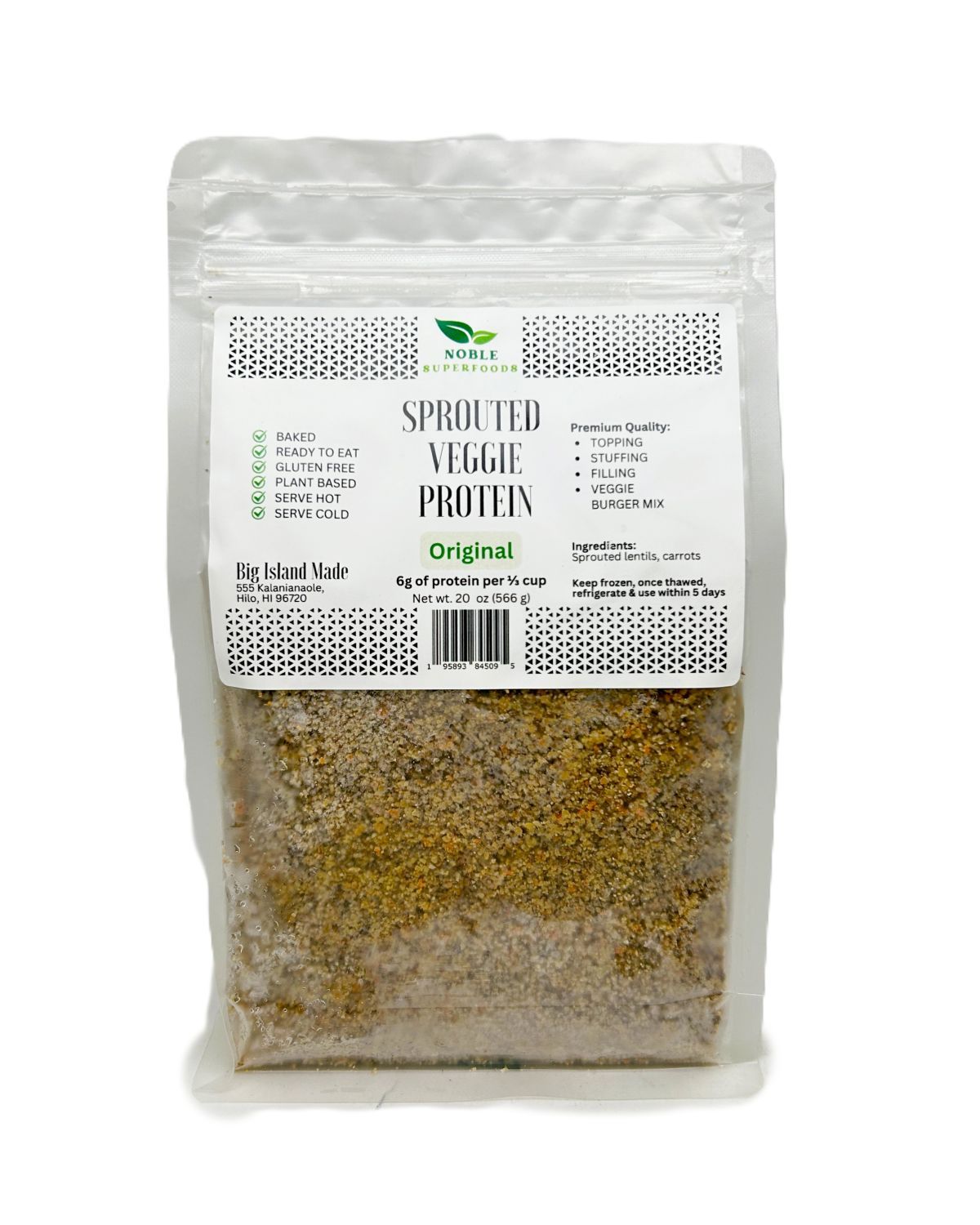 Noble Superfoods, Sprouted Veggie Protein, Original Noble Superfoods, Sprouted Veggie Protein, Original