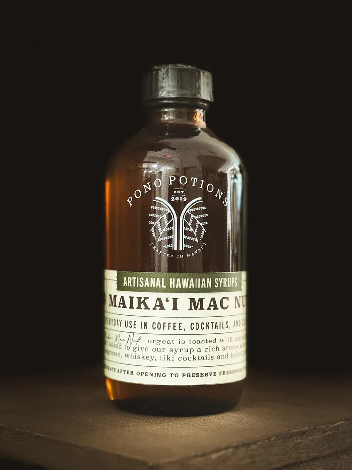 Pono Potions, Maika&#39;i Mac Nut Syrup (8.5 Oz.)