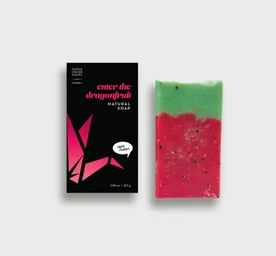 Paper Crane Soaps, Soap Bar - Enter the Dragonfruit (3.8 Oz.)