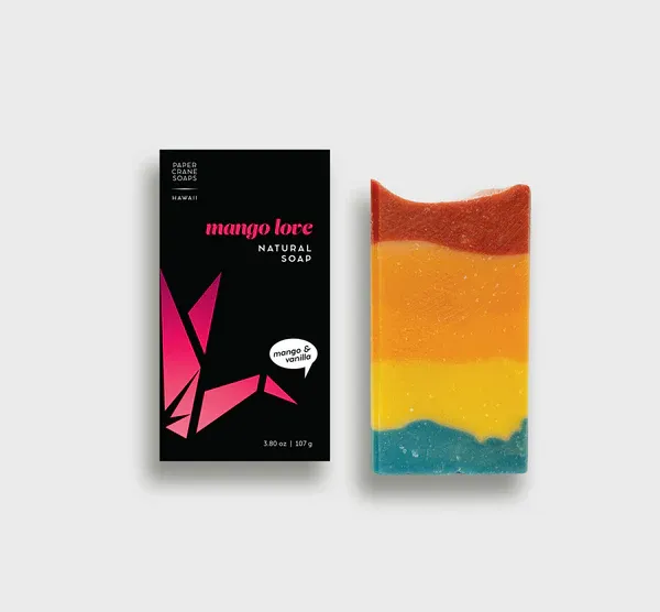 Paper Crane Soaps, Soap Bar - Mango Love (3.8 Oz.)