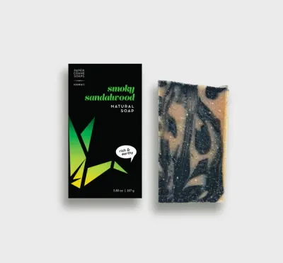 Paper Crane Soaps, Soap Bar - Smoky Sandalwood (3.8 Oz.)