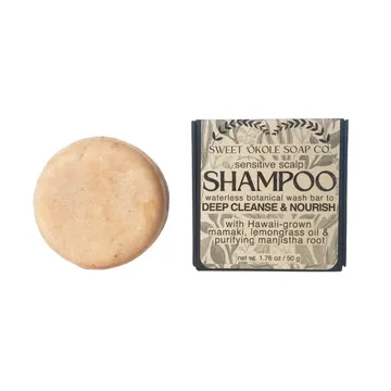 Sweet ʻŌkole Soap Co, Shampoo Bar, Māmaki Lemongrass (1.76 Oz.)
