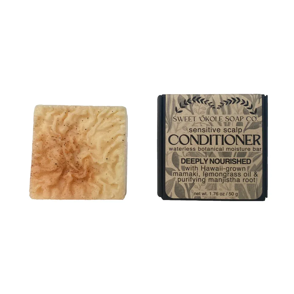Sweet ʻŌkole Soap Co, Conditioner Bar, Māmaki Lemongrass (1.76 Oz.)