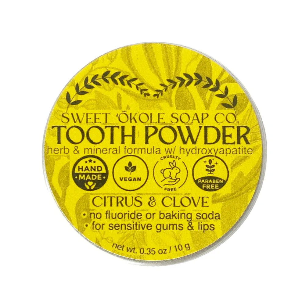 Sweet ʻŌkole Soap Co, Tooth Powder, Citrus Clove (10 g.)