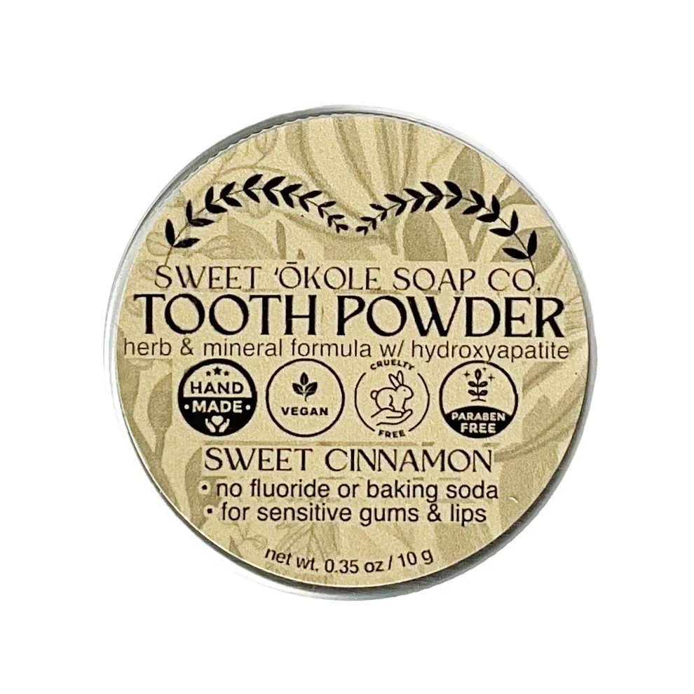 Sweet ʻŌkole Soap Co, Tooth Powder, Sweet Cinnamon (10 g.)