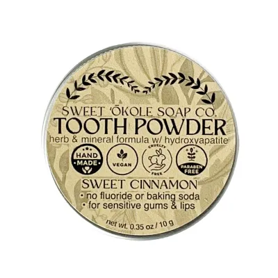 Sweet ʻŌkole Soap Co, Tooth Powder, Sweet Cinnamon (10 g.)
