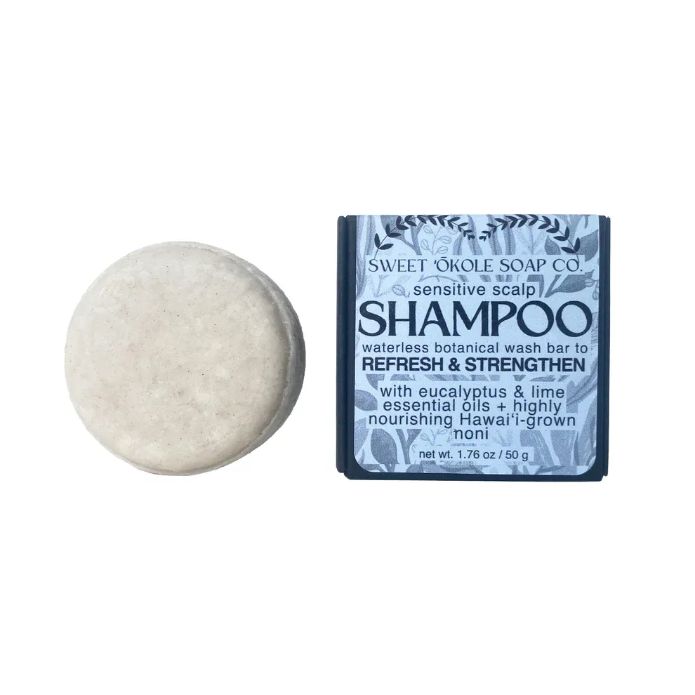 Sweet ʻŌkole Soap Co, Shampoo Bar, Eucalyptus Lime (1.76 Oz.)