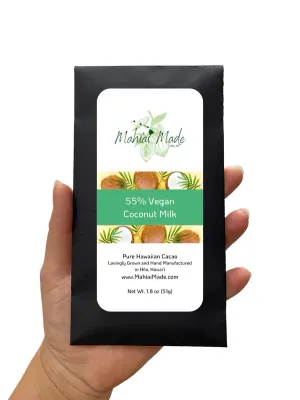 Mahi'ai Made, 55% Vegan Coconut Milk Chocolate Bar (1.8 Oz.)