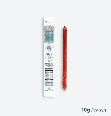 Maui Nui Venison, Peppered 10 Organ Blend Jerky Stick (1 Oz)