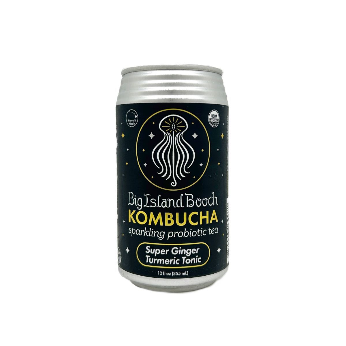 Kombucha, Big Island Booch, Super Ginger Turmeric (12 Oz.)