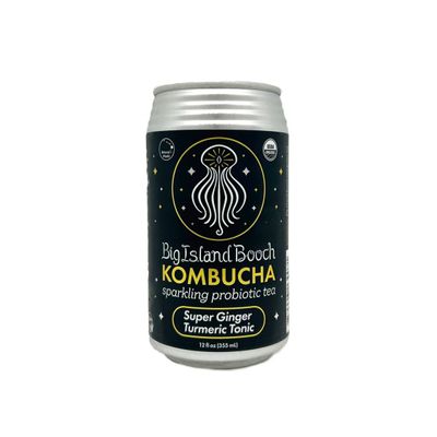 Kombucha, Big Island Booch, Super Ginger Turmeric (12 Oz.)