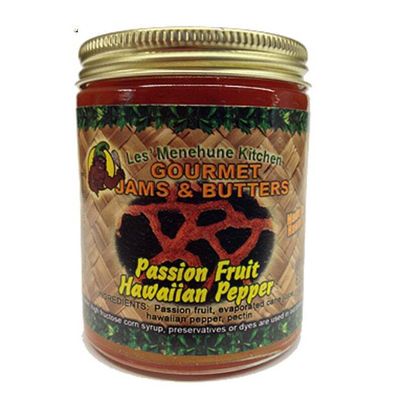 Jam, Les' Menehune Kitchen, Passion Fruit Hawaiian Chili Pepper (6.5 Oz.)