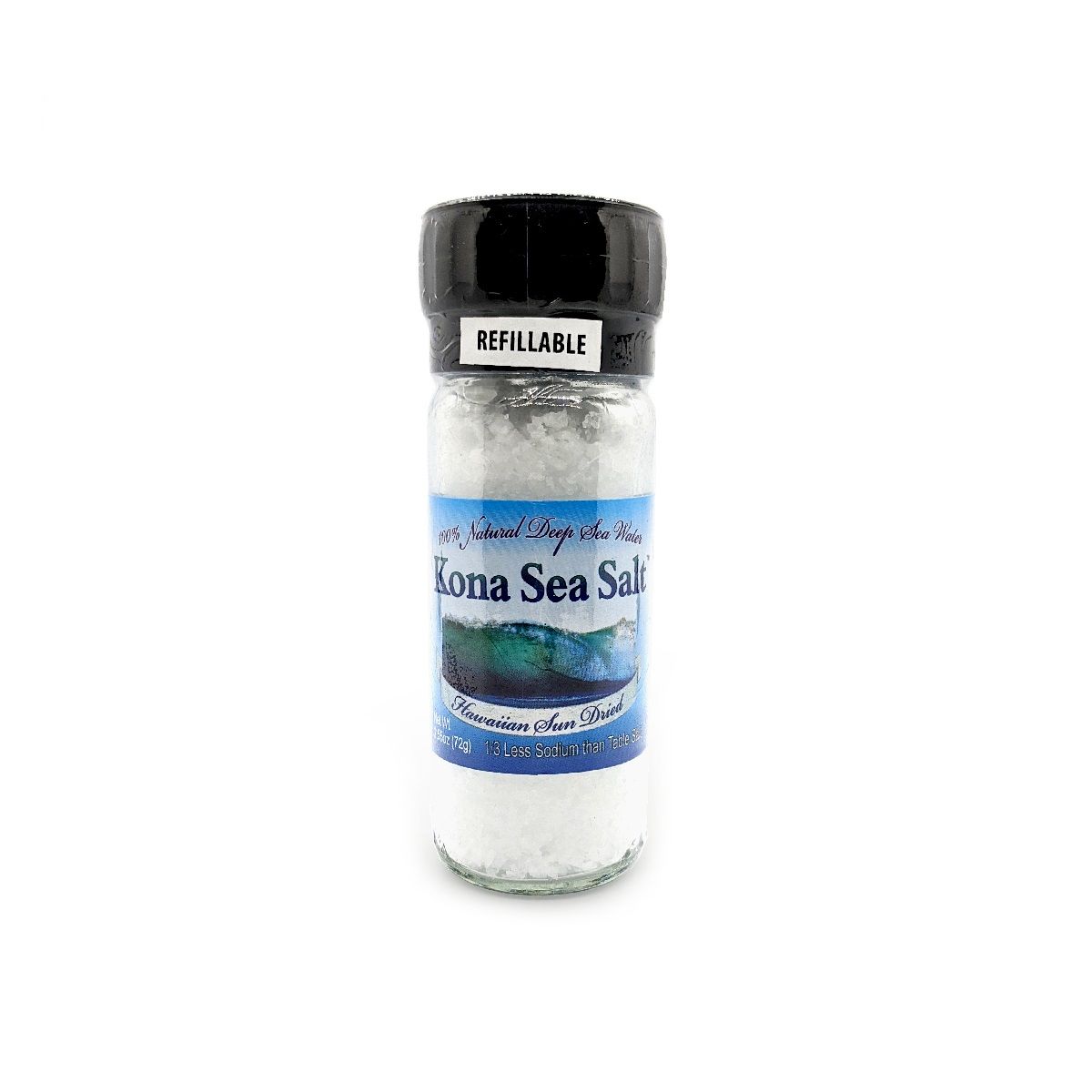 Salt, Pure Kona Sea Salt Grinder - Refillable (2.5 Oz.)