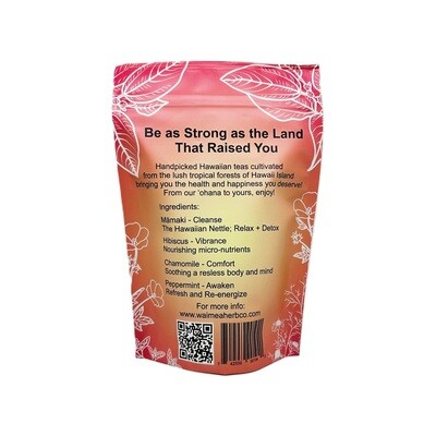 Tea, Waimea Herb Company, Māmaki Hibiscus Chamomile Mint (24 Teabags)
