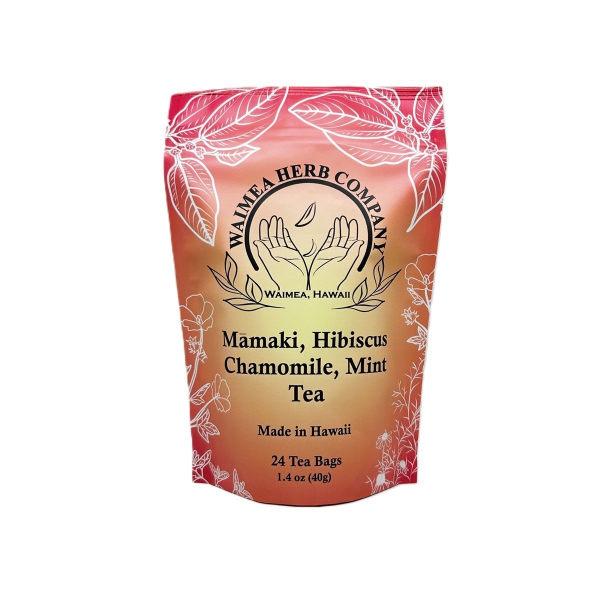 Tea, Waimea Herb Company, Māmaki Hibiscus Chamomile Mint (24 Teabags)